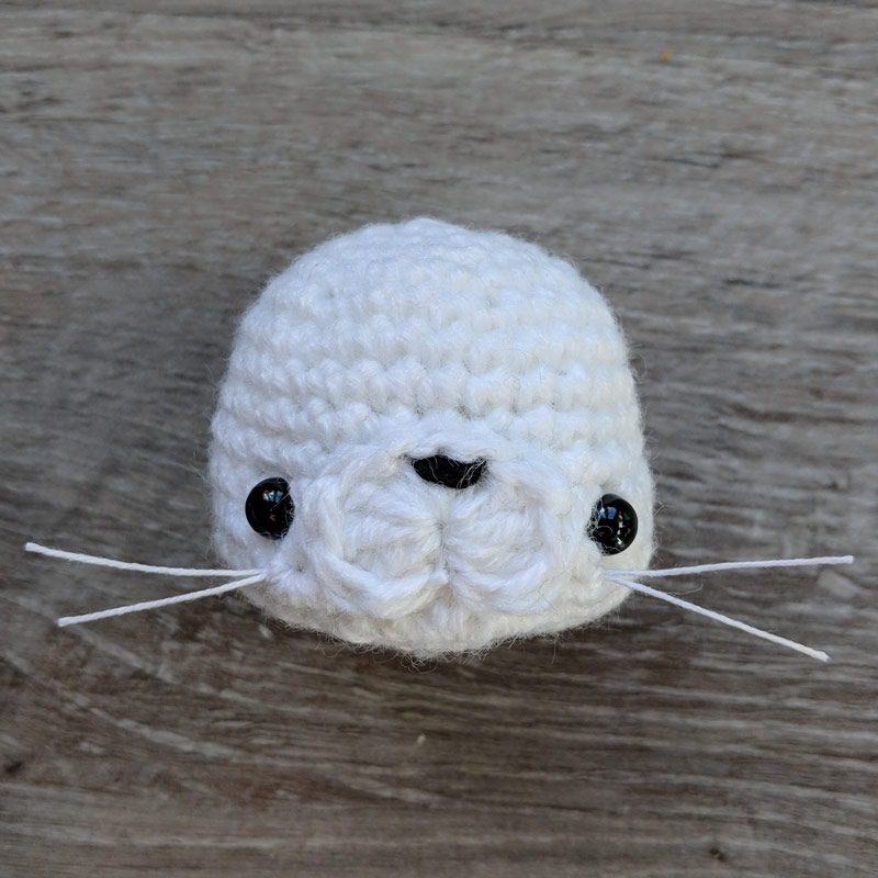 Harp Seal Pup Amigurumi Crochet Pattern - Sir Purl Grey