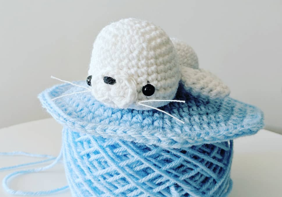 Harp Seal Pup Amigurumi Crochet Pattern