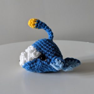 Anglerfish Hand Knitted Doll Angler Fish Handmade Amigurumi Stuffed Toy Crochet 