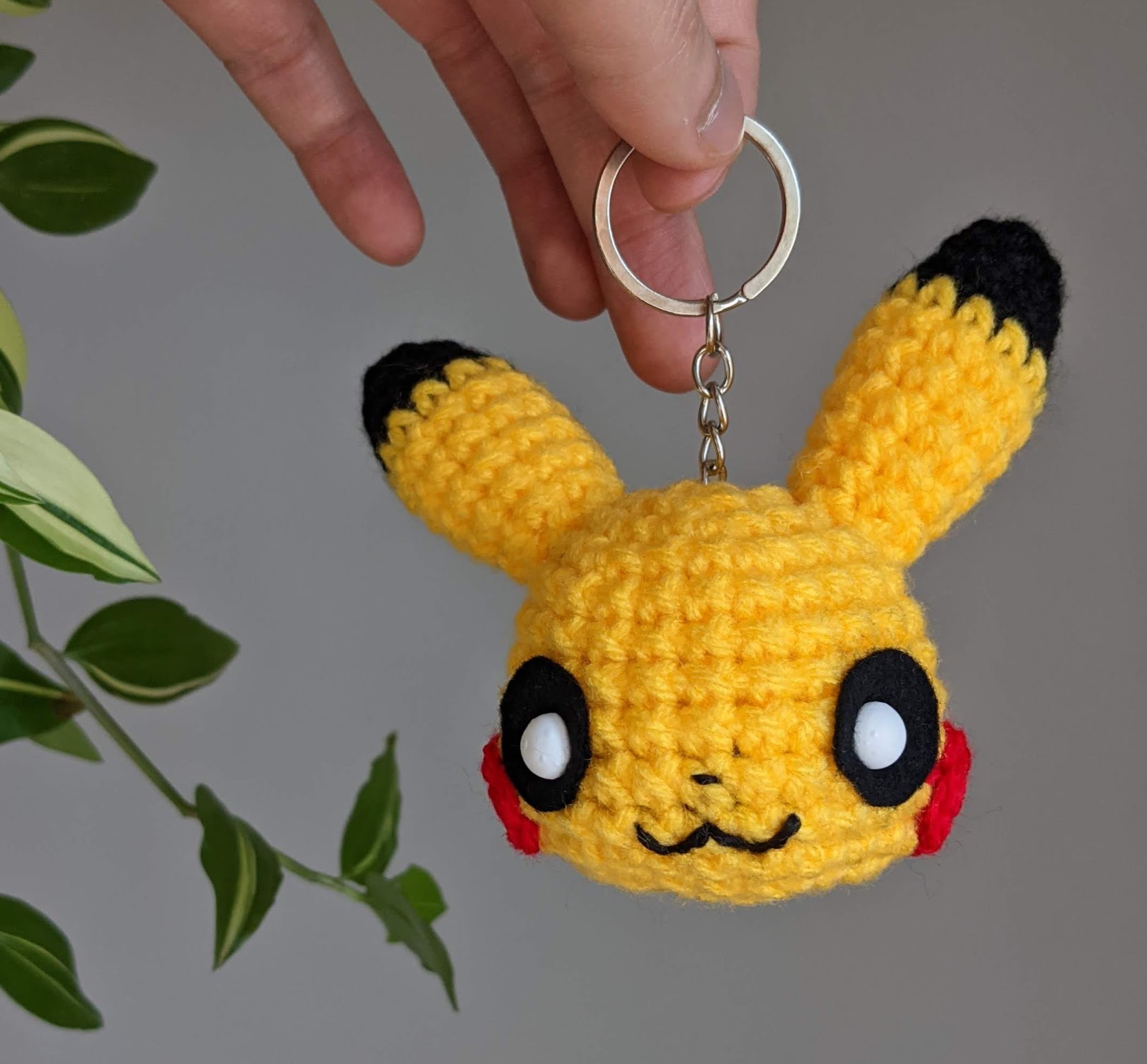 Pikachu Keychain Amigurumi Crochet Pattern - Sir Purl Grey