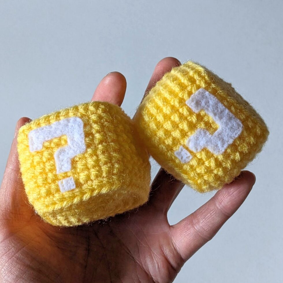 Nintendo Question Block Amigurumi Crochet Pattern - Sir Purl Grey