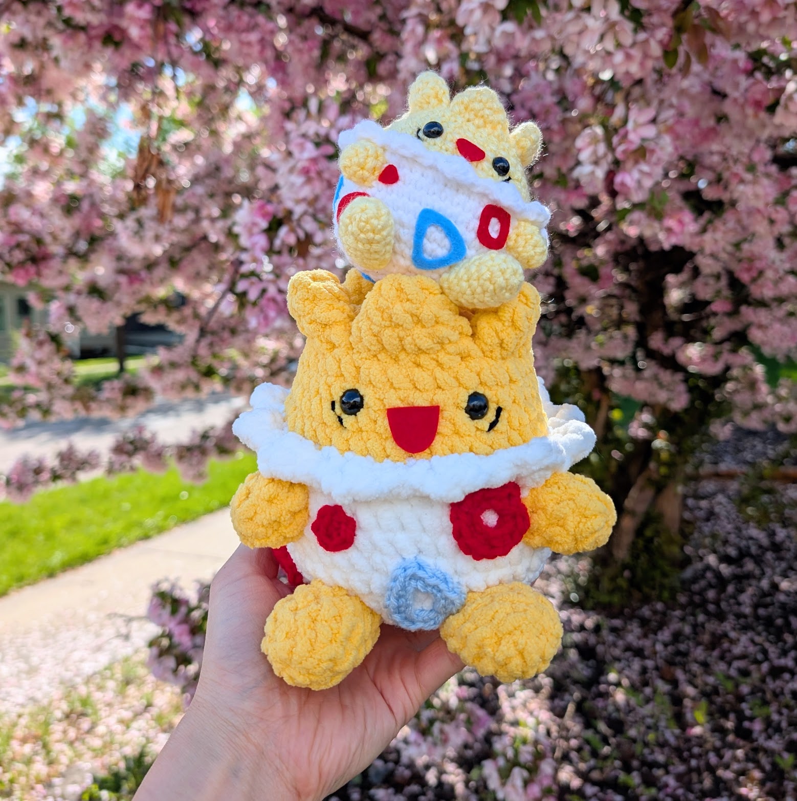 Togepi Amigurumi Crochet Pattern - Sir Purl Grey, image size:1558x1565